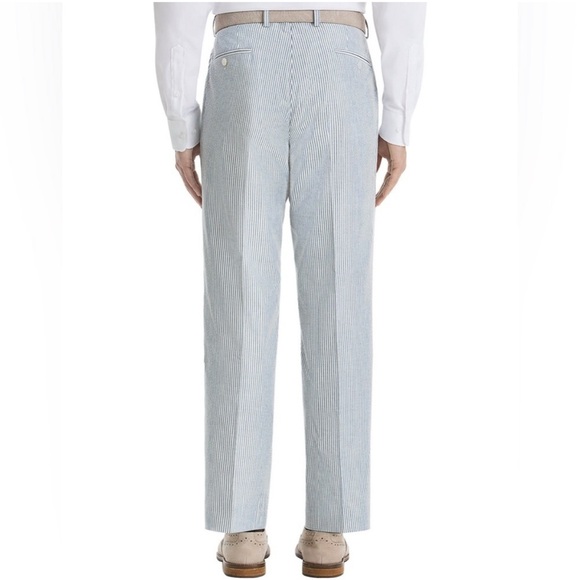 Polo Ralph Lauren Suffield Pant Seersucker 35/32 Blue White - Picture 8 of 10